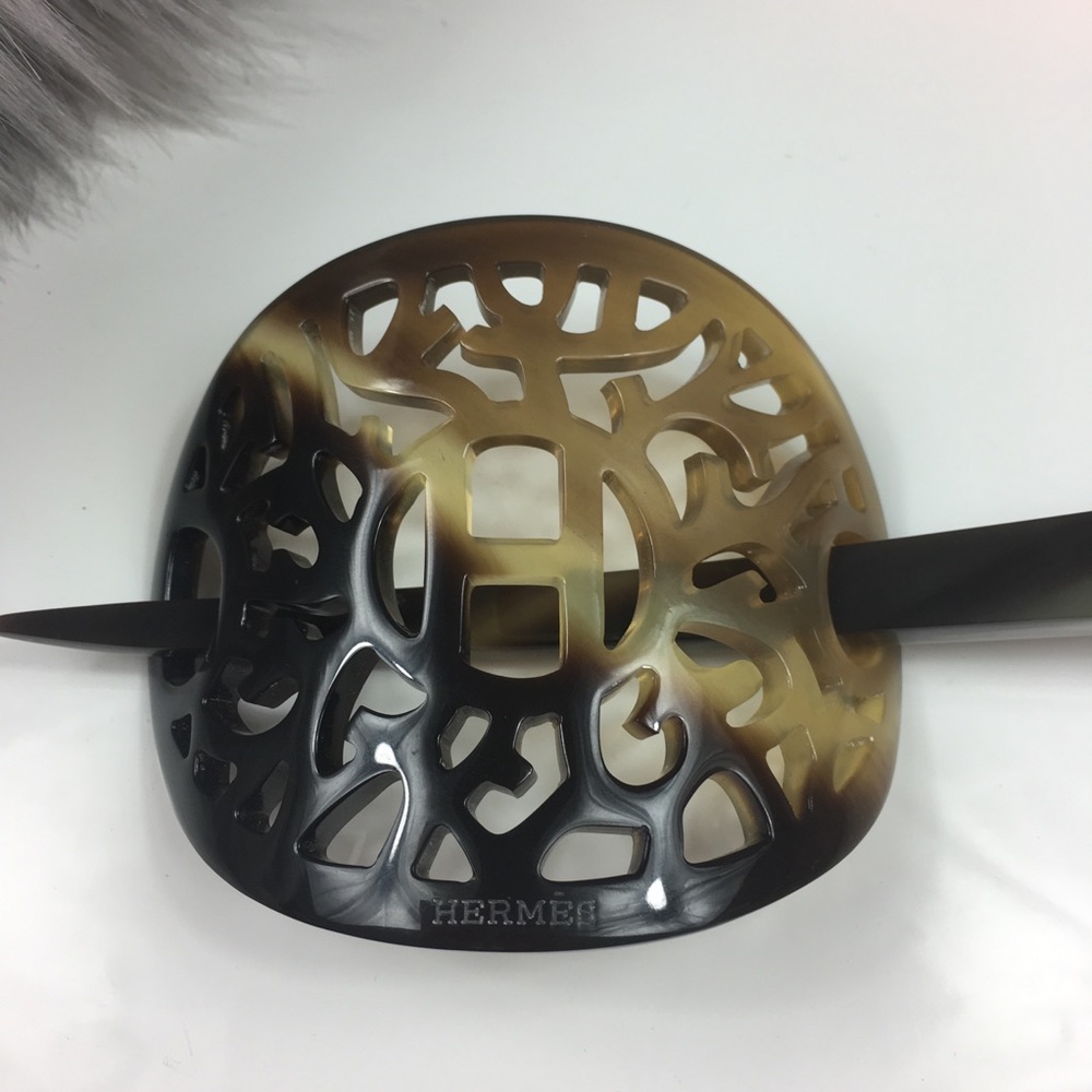 Hermes Vintage Buffalo Horn Hair Accessory - Picture 3 of 4